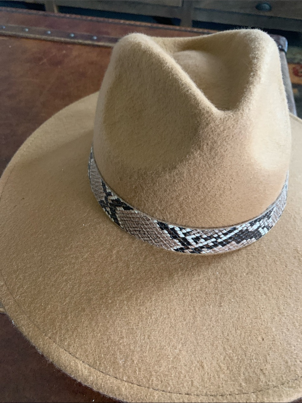 100% Wool Camel Felt Hat - Classic Camel Tone